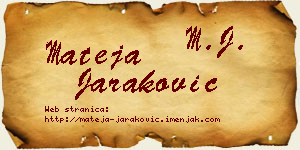 Mateja Jaraković vizit kartica